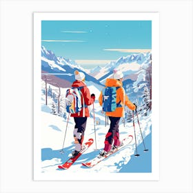 Hakuba   Nagano Japan, Ski Resort Illustration 3 Art Print