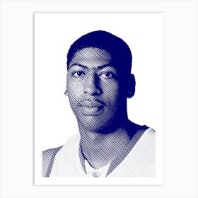 Anthony Davis American Basketball Player Line Illustration Art Print