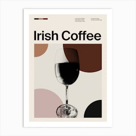 Mid Century Irish Coffee Coffee Art Print