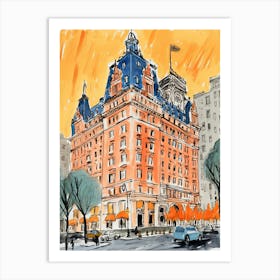 The Plaza Hotel   New York City, New York   Resort Storybook Illustration 4 Art Print