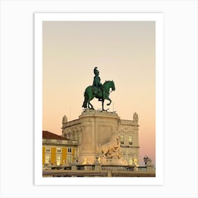 Statue Of Lisbon Art Print