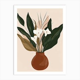 Calla Lilies In A Vase Art Print