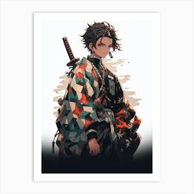 Samurai demon slayer 1 Art Print