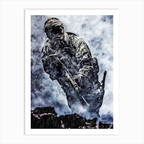 Soldier Videogame Art Print