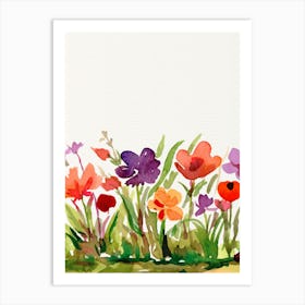 Watercolor Flowers 2 Art Print