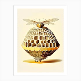 Drones Beehive 2 Vintage Art Print