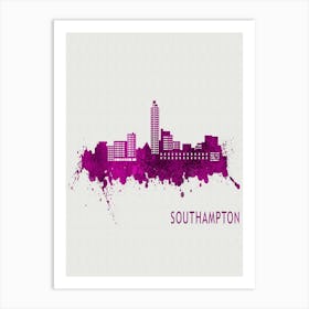 Southampton England City Purple Art Print