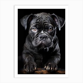 Modern Bulldog Painting in High-Quality Print Art Print