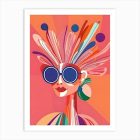 Woman In Sunglasses Canvas Print Art Print