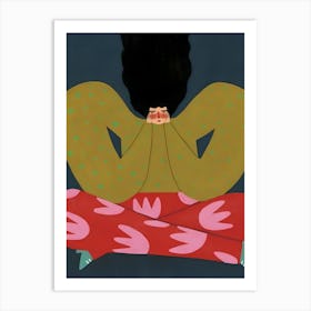 Woman In Meditation Art Print