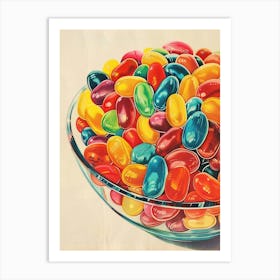 Jelly Beans Vintage Retro Illustration 2 Art Print