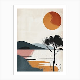 Sunset , Scandinavian Simplicity 1 Art Print