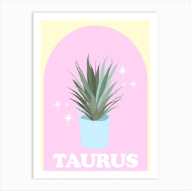 Botanical Star Sign Taurus Art Print