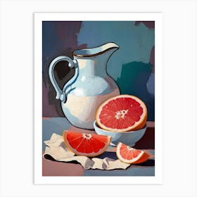 Grapefruit Jug Art Print