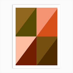 Geometric Art in Warm Tones Art Print