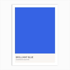 Brilliant Blue Colour Block Poster Art Print