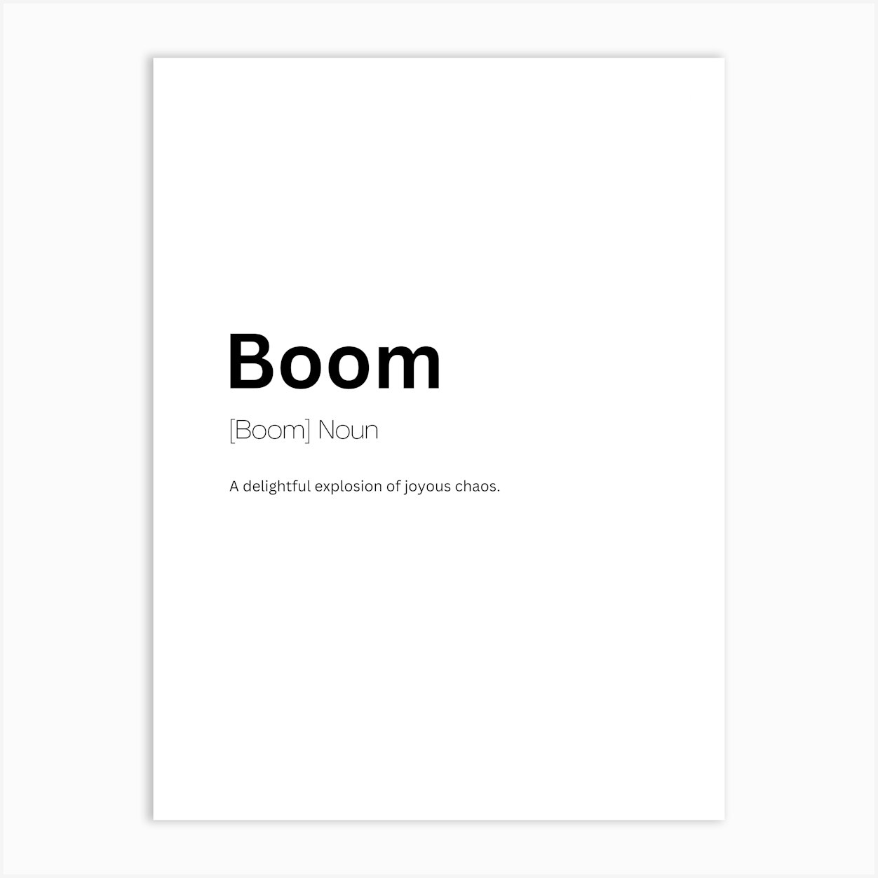 Boom Definition Meaning Poster