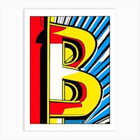 B, Letter, Alphabet Comic 13 Art Print