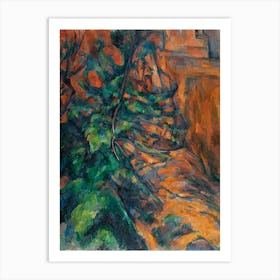 Rocks And Branches, Paul Cézanne Art Print