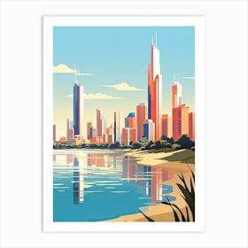 Gold Coast, Australia, Graphic Illustration 2 Art Print