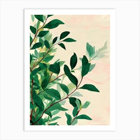 Green Leaves On A Branch 1 Art Print