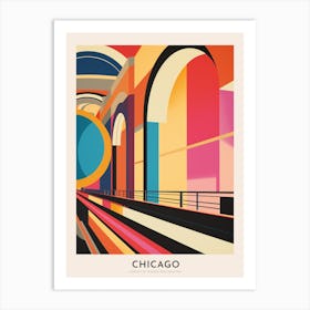 Museum Of Science And Industry 2 Chicago Colourful Travel Poster Art Print