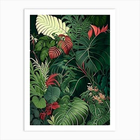 Jungle Foliage 8 Botanicals Art Print