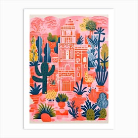 Aczar De Los Reyes Gardens Abstract Riso Style 2 Art Print