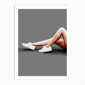 Fresh White Kicks 2 Art Print