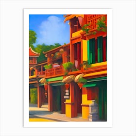 Asian Street Scene 2 Art Print