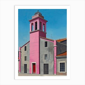 Pink Church Art Print