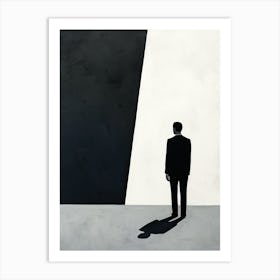 Shadow Of A Man, Minimalism 3 Art Print