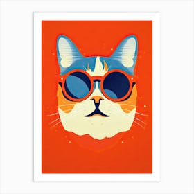 Cat In Sunglasses, Pop art Art Print