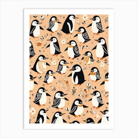 Floral Cute Baby Penguin Nursery (27) Art Print