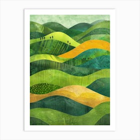 Green Hills 2 Art Print