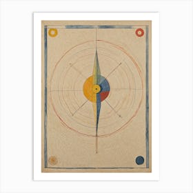 Compass In Primary Art Print