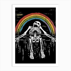 Rainbow Skeleton 6 Art Print