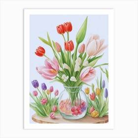 Tulips In Vase Art Print