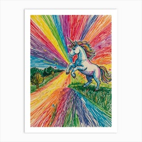 Rainbow Unicorn 2 Art Print