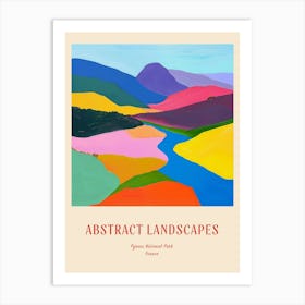 Colourful Abstract Pyrnes National Park France 3 Poster Art Print