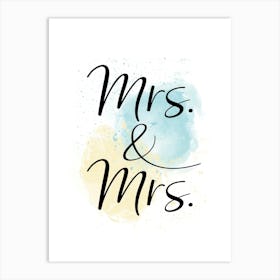 Mrs. & Mrs. Art Print