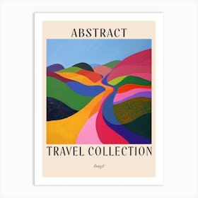 Abstract Travel Collection Poster Brazil 1 Art Print