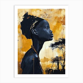 Celestial Whispers; Nomadic African Tales Art Print