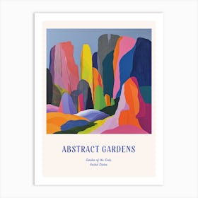 Colourful Gardens Garden Of The Gods Usa 1 Blue Poster Art Print