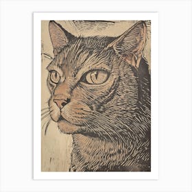 Vintage Cat Art Print