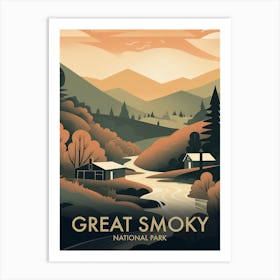 Great Smoky National Park Vintage Travel Poster 21 Art Print