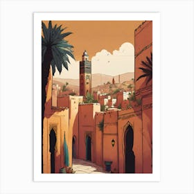 Moroccan City vintage style Art Print