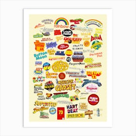 80s Kids TV Logos - 1980s Nostalgia Art Print Art Print