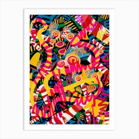 African Pop Graffiti Art Print