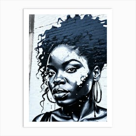 Graffiti Mural Of Beautiful Black Woman 262 Art Print